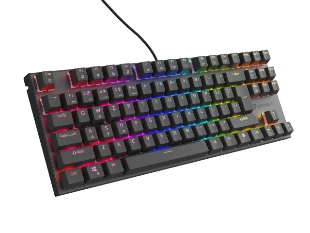Genesis | THOR 303 | Mechanical Gaming Keyboard | Wired | US | Outemu Peach Silent | Black