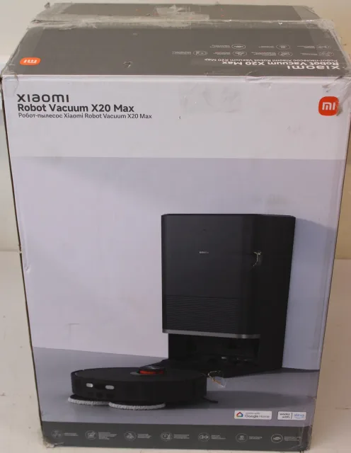 SALE OUT. Xiaomi Robot Vacuum | X20 Max EU | Wet&Dry | 5200 mAh | 8000 Pa | Black | REFURBISHED, USED, DIRTY, SCRATCHED