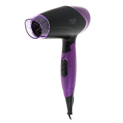 Hair Dryer, AD 2260, 1600 W, Number of temperature settings 2, Black/Purple