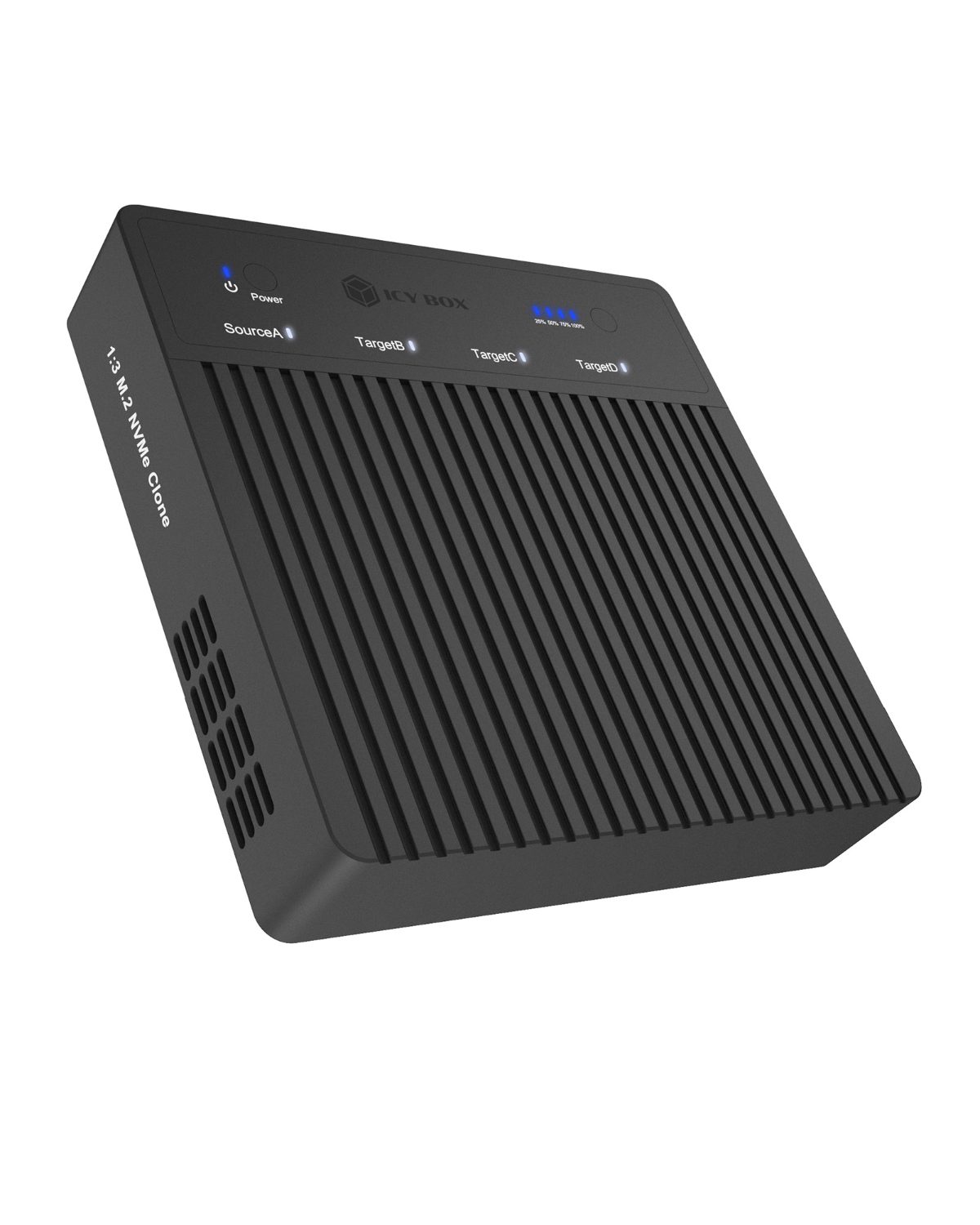 Raidsonic 4-Bays USB4 Duplicator (1:3 clone) for NVMe M.2 SSD, IB-4013MCL-C4