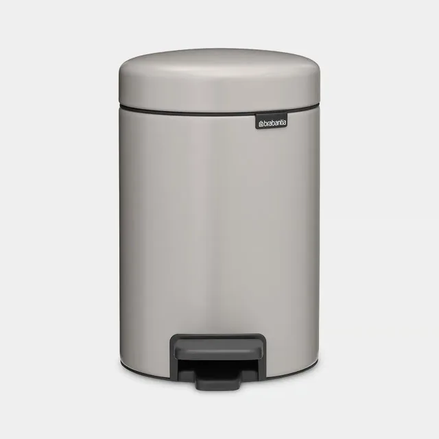 BRABANTIA atkritumu tvertne ar pedāli NewIcon, 3 l, Soft Grey