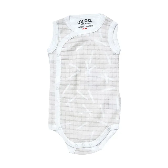Lodger Romper Sprinkle kokvilnas bodijs bez piedurknēm, Ivory, 62 cm
