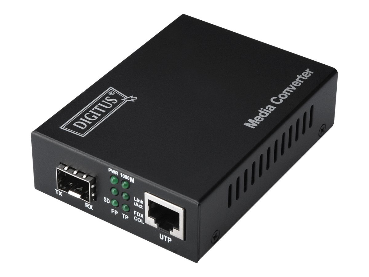 Gigabit Ethernet Media Converter, SFP SFP Open Slot, without SFP Module, DN-82130, SFP, 10/100/1000 Mbps port