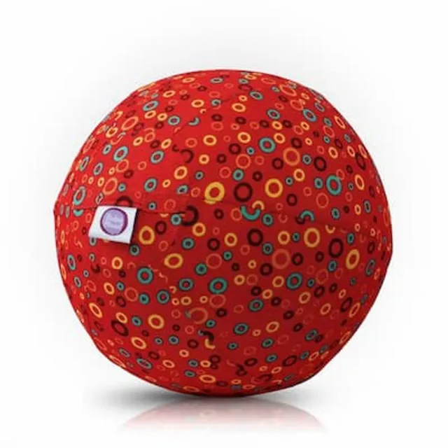 Bubabloon lateksa balons ar auduma pārvalku, Circles Red