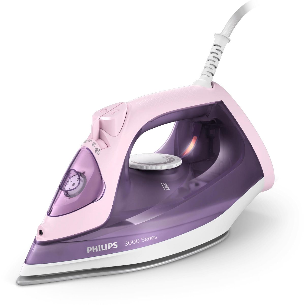 DST3020/30, Steam Iron, 2200 W, Water tank capacity 300 ml, Continuous steam 35 g/min, Pink