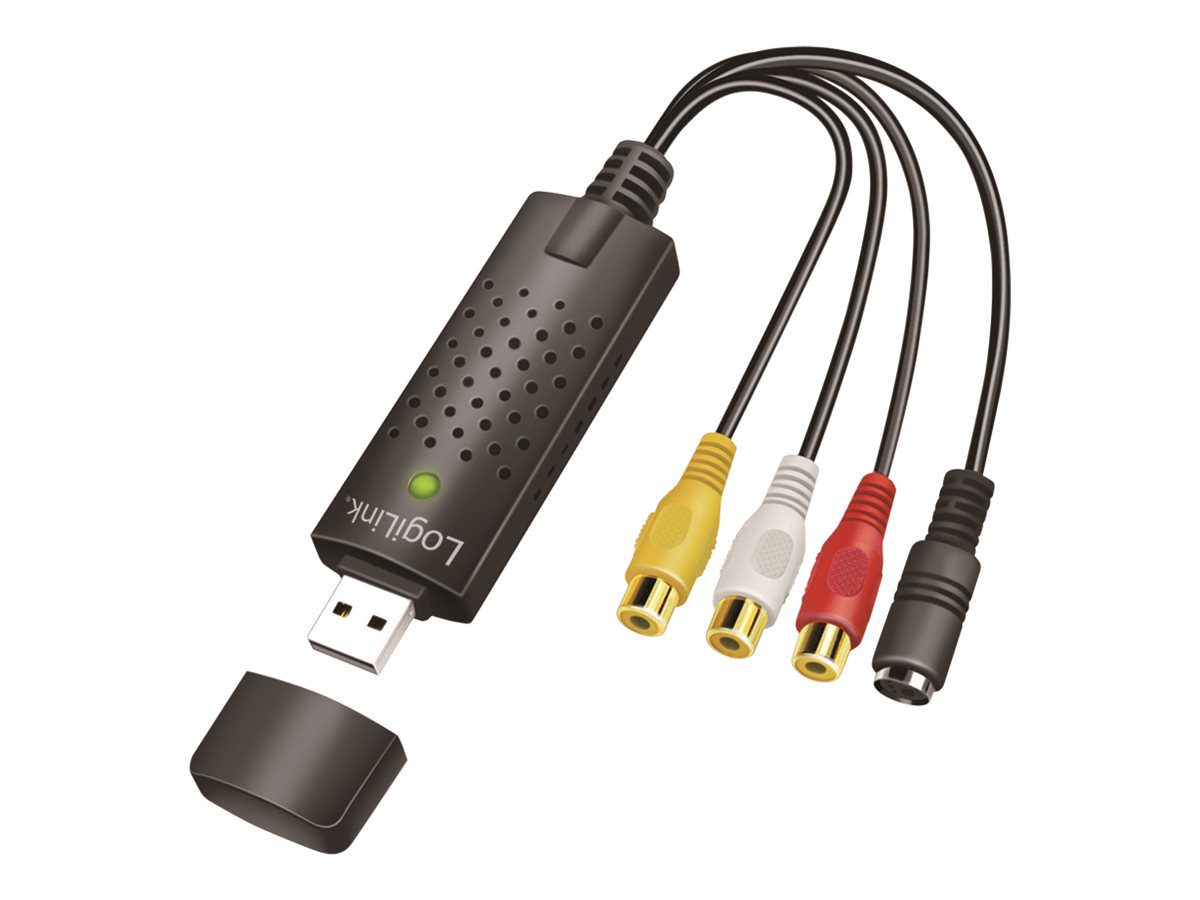 USB 2.0 A/V grabber, USB-A/M to 3x RCA + Mini-DIN 5/F, Windows 11, VG0030A