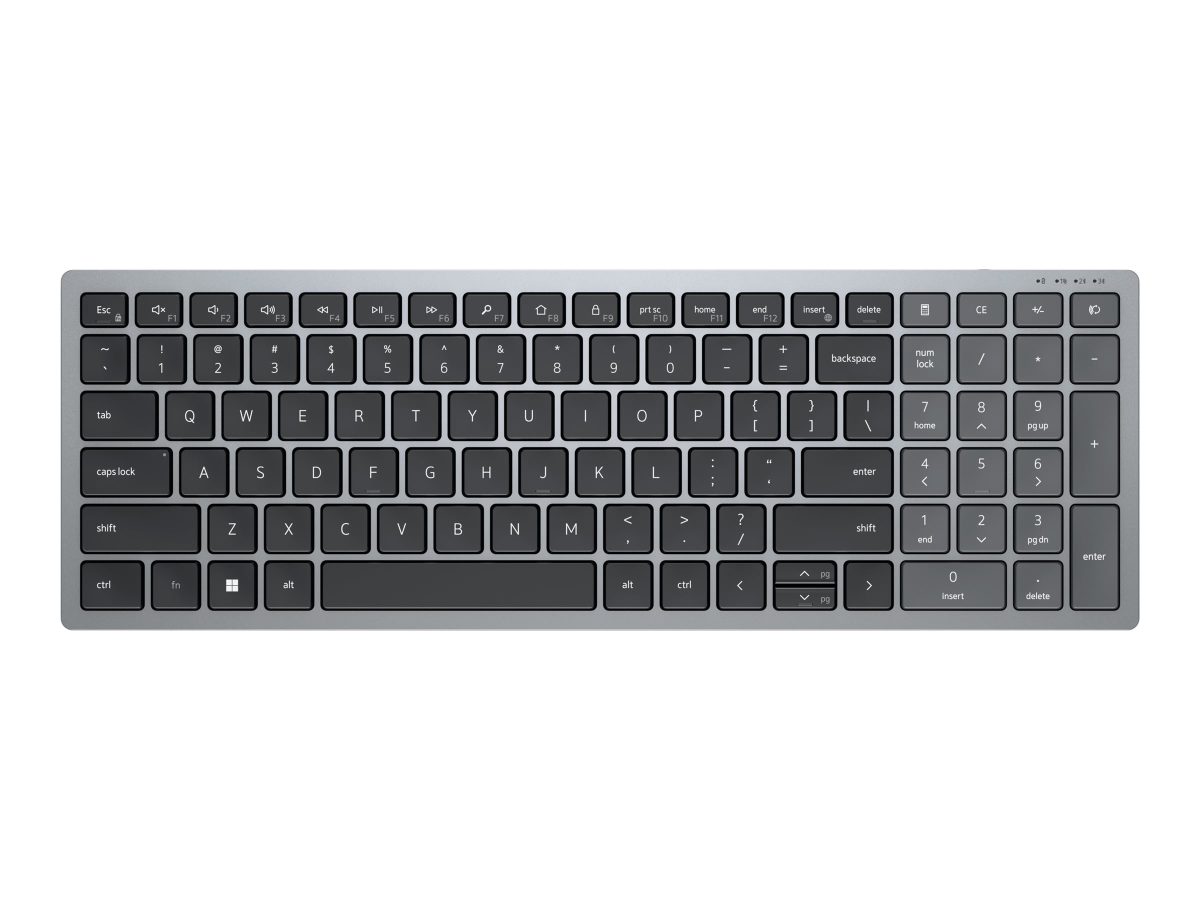 Keyboard, KB740, Wireless, Russian, Titan Gray