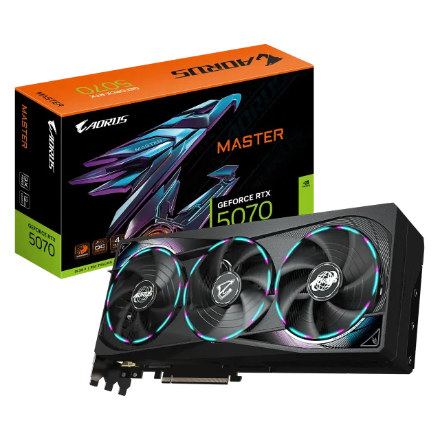 Gigabyte AORUS GeForce RTX 5070 MASTER 12G | NVIDIA | 12 GB | GeForce RTX 5070 | HDMI ports quantity 1 | PCI-E 5.0