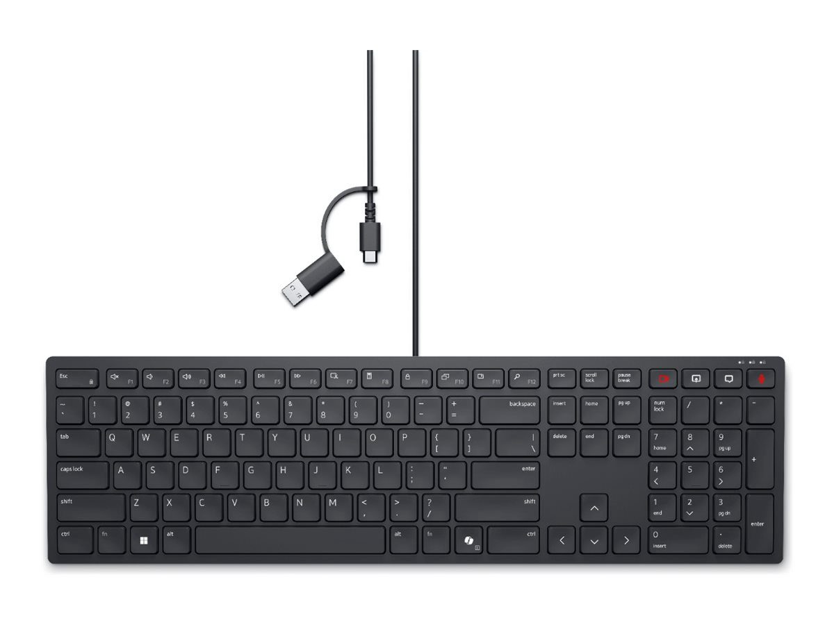 Collaboration Keyboard, KB525C, Keyboard, Wired, US (QWERTY), Black