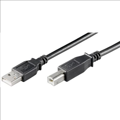 USB 2.0 Hi-Speed cable, USB-A to USB-B USB 2.0 male (type A), USB 2.0 male (type B)