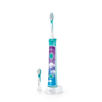 Sonic Electric toothbrush, HX6322/04, Rechargeable, For kids, Number of brush heads included 2, Number of teeth brushing modes 2, Sonic technology, Aqua