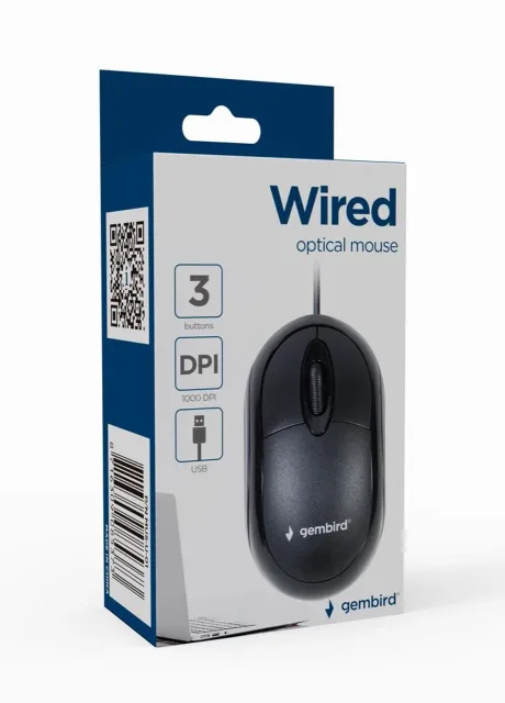 MOUSE USB OPTICAL/BLACK MUS-U-01 GEMBIRD