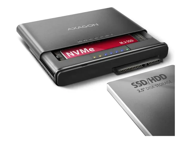 AXAGON USB-C 10Gbps M.2 NVMe + SATA SSD/HDD adapter | ADSA-CC