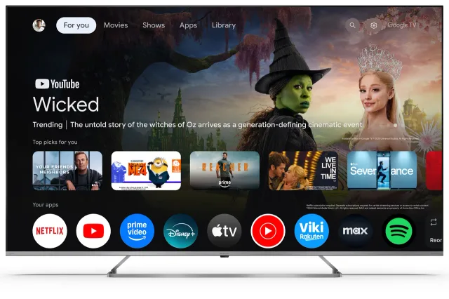 Sharp 4K Ultra HD QLED MiniLED TV | 65JP7265E | 55 | Smart TV | Google TV | UHD