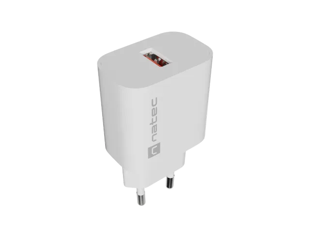 Natec Ribera USB Charger 1X USB-A 18W, White
