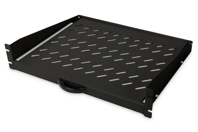 Digitus Extendible Shelf for fixed mounting on front 483 mm (19") profile rails | DN-19-TRAY-2-450-SW