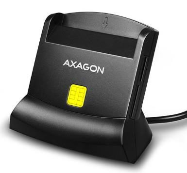 AXAGON Universal desktop USB contact Smart/ID and SD/microSD/SIM card reader, CRE-SM2
