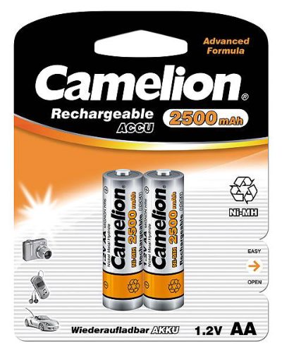 AA/HR6, 2500 mAh, Rechargeable Batteries Ni-MH, 2 pc(s)