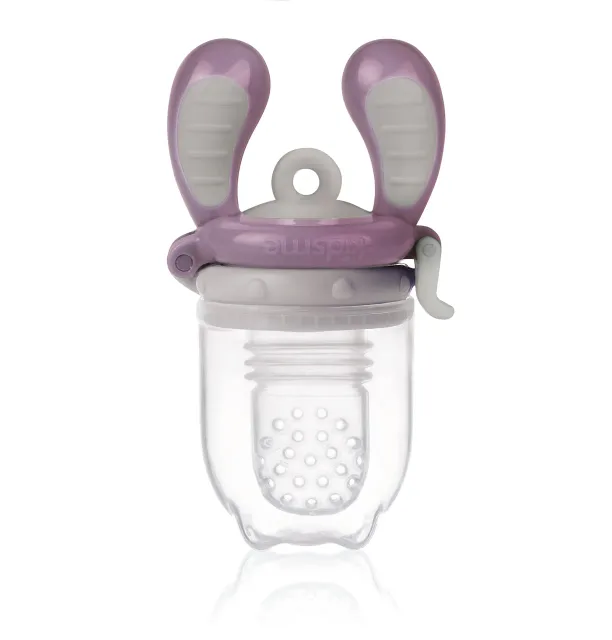 Kidsme Food Feeder bērna ēdināšanas ierīce cietiem produktiem (vidējs), Plum, no 4 mēn.