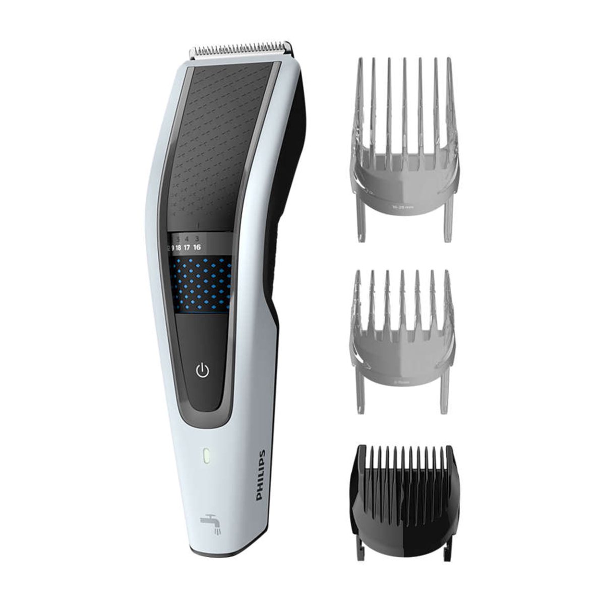 Hair clipper, HC5610/15 Series 5000, Cordless or corded, Number of length steps 28, Black/Grey