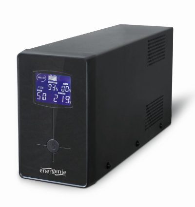 EnerGenie UPS with USB and LCD display, Black, EG-UPS-034, 1500 VA, 900 W
