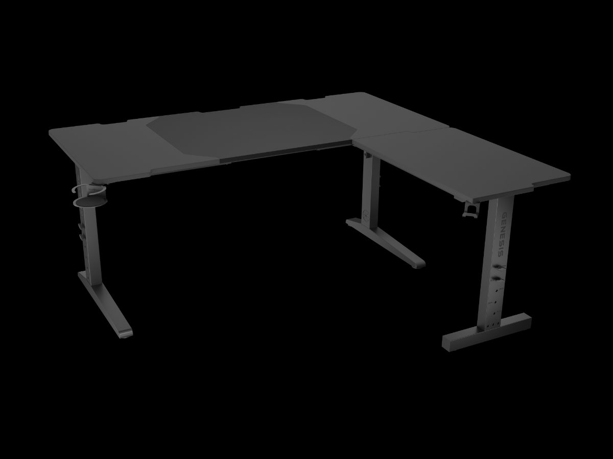 Genesis Gaming Desk, Holm 160 Modular Corner, Black/Anthracite