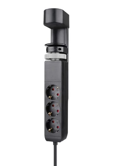 Desk socket with clamp and USB-C and USB-A ports - Quick charge, DS22-840BL6