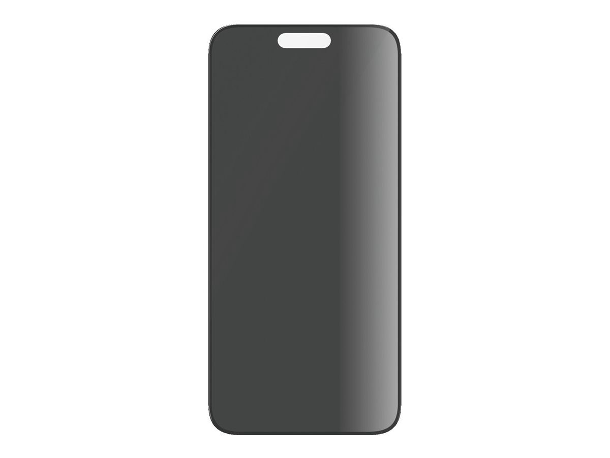 PanzerGlass Privacy Screen Protector iPhone 2023 6.7, Ultra-Wide Fit w. EasyAligner, PanzerGlass, P2811, Apple, Apple iPhone 15 Plus, Glass, Black/Transparent