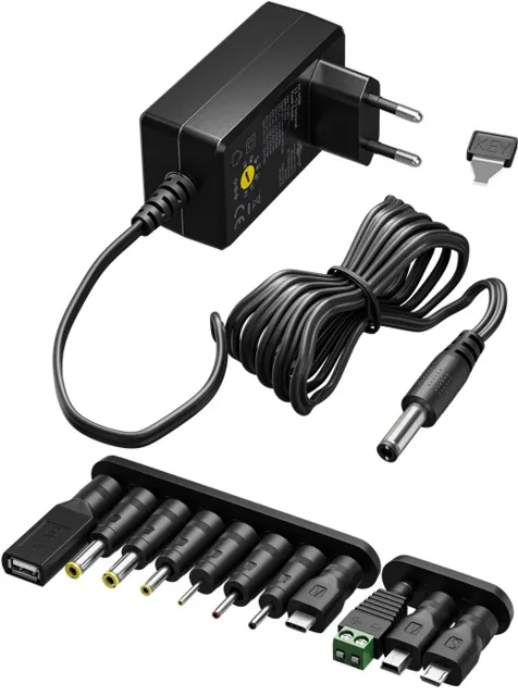 Goobay | 64568 Universal Power Supply 3 V - 12 V, Max. 12 W, Black