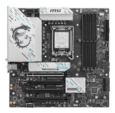 MSI B860M GAMING PLUS WIFI, Processor family Intel, Processor socket LGA1851, DDR5, Supported hard disk drive interfaces SATA, M.2, Number of SATA connectors 4