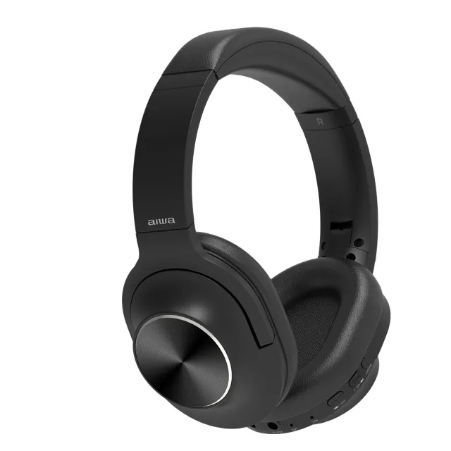 AIWA On-Ear bezvadu austiņas, melnas