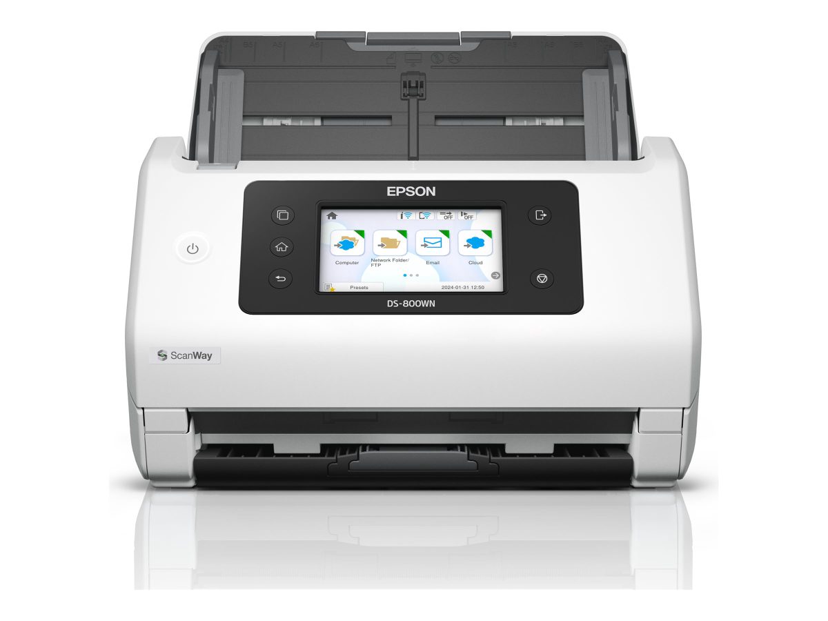 Epson Network Business Scanner, WorkForce DS-800WN, Colour, Wireless