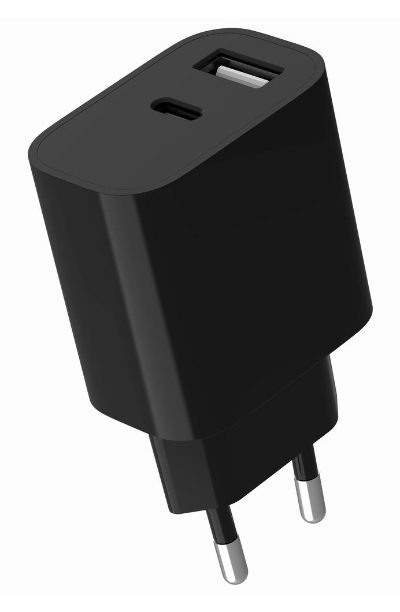 Gembird 2-port universal USB charger (A+C), 2.4 A, TA-UC-2AC12-01-BK