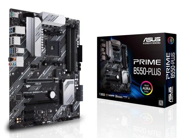 Mainboard|ASUS|AMD B550|SAM4|ATX|3xPCI-Express 3.0 1x|1xPCI-Express 3.0 16x|2xM.2|1xPCI-Express 4.0 16x|Memory DDR4|Memory slots 4|1xHDMI|1xDisplayPort|2xUSB 2.0|1xUSB type C|5xUSB 3.2|1xOptical S/PDIF|1xRJ45|5xAudio port|PRIMEB550-PLUS