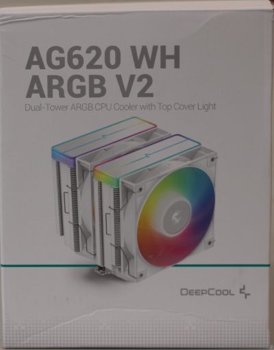 Deepcool AG620 ARGB V2 CPU Cooler, white, Deepcool CPU Cooler, AG620 ARGB, DAMAGED PACKAGING, Intel, AMD