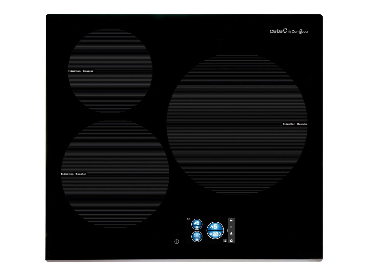 Hob, IDB 6003 PRO BK, Induction, Number of burners/cooking zones 3, Touch, Timer, Black, Display
