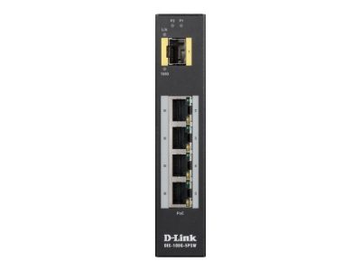 D-LINK  DIS-100G-5PSW L2 Unmanaged Industrial Switch with 4 10/100/1000Base-T ports and 1 1000Base-X SFP  ports, D-Link, 60 month(s)