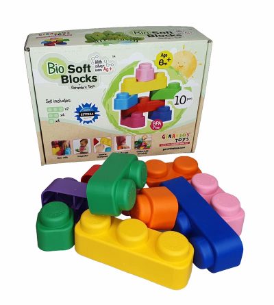 Gerardo's Toys mīksto klucīšu komplekts, 10 gab.