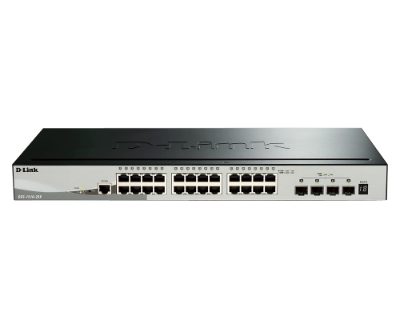 Stackable Smart Managed Switch with 10G Uplinks, DGS-1510-28X/E, Managed L2, Rackmountable, Gigabit Ethernet (copper) ports quantity 24