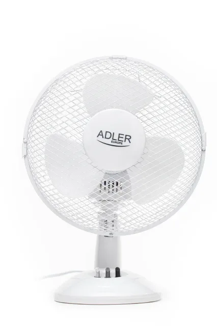 Adler | AD 7302 | Desk Fan | White | Diameter 23 cm | Number of speeds 2 | Oscillation | 22 W