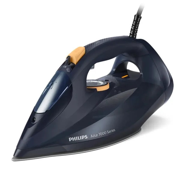 Philips DST7060/20 7000 Series | Steam Iron | 3000 W | Water tank capacity 300 ml | Continuous steam 55 g/min | Steam boost performance 250 g/min | Blue/Yellow