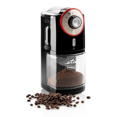 Grinder, Perfetto ETA006890000, 100 W, Coffee beans capacity 200 g, Lid safety switch, Number of cups Up to 14 pc(s), Black