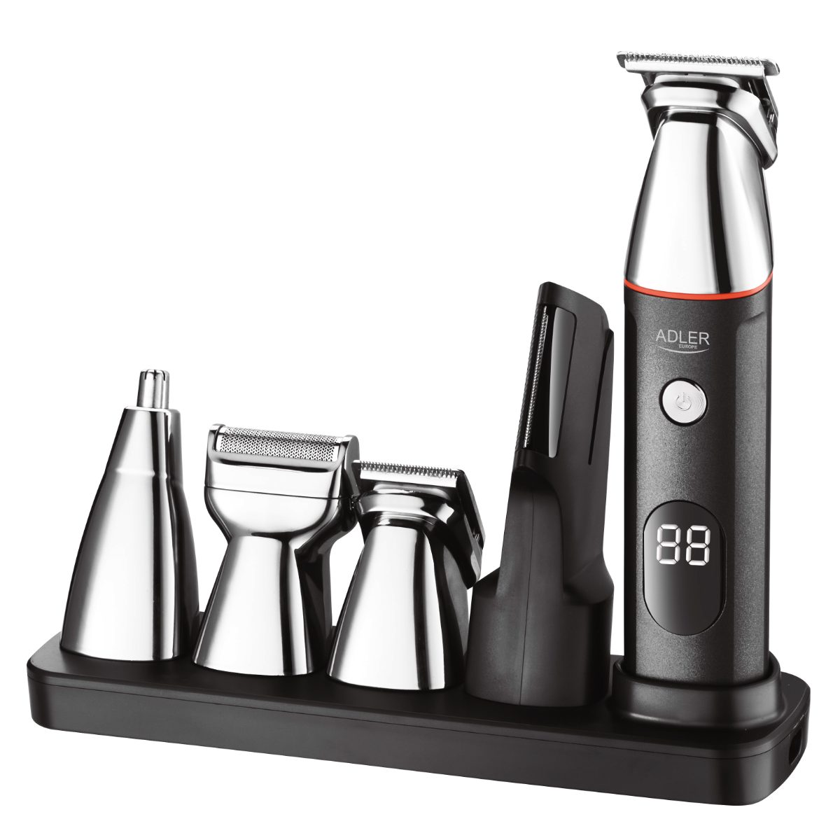 5in1 Men’s Grooming Kit, AD 2946, Cordless, Number of length steps 4, Black/Stainless Steel