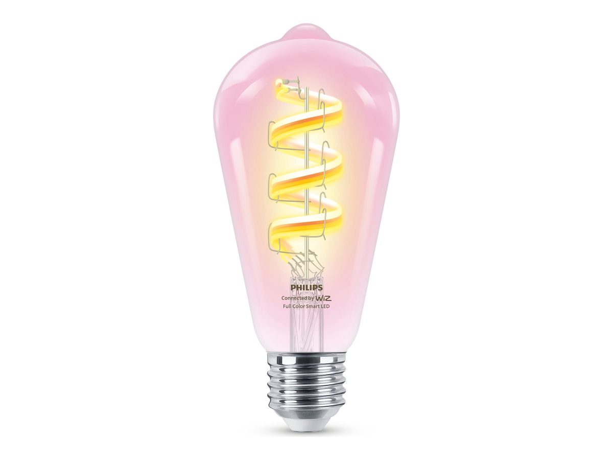 Philips Smart Philips Smart WiFi Filament Clear ST64 RGB, E27, 6.3 W, Full colour