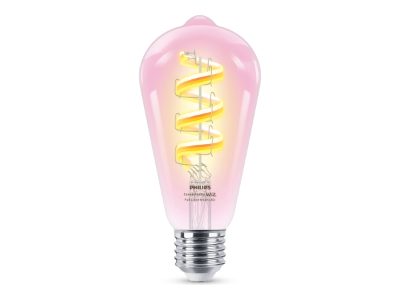 Philips Smart Philips Smart WiFi Filament Clear ST64 RGB, E27, 6.3 W, Full colour