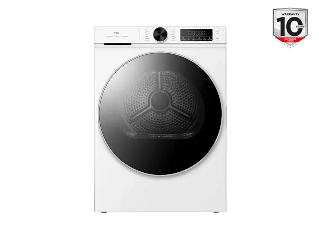 Dryer Machine | DP0844WE0 | TCL Front loading | Energy efficiency class E | 8 kg | LED | Heat pump | Depth 59.3 cm | White