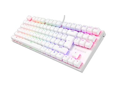 THOR 303, Mechanical Gaming Keyboard, Wired, US, Outemu Peach Silent, White