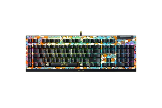 Razer | BlackWidow V4 X | Mechanical Gaming Keyboard | Wired | US | Green Mechanical Switches | Pokémon Edition | Chroma RGB