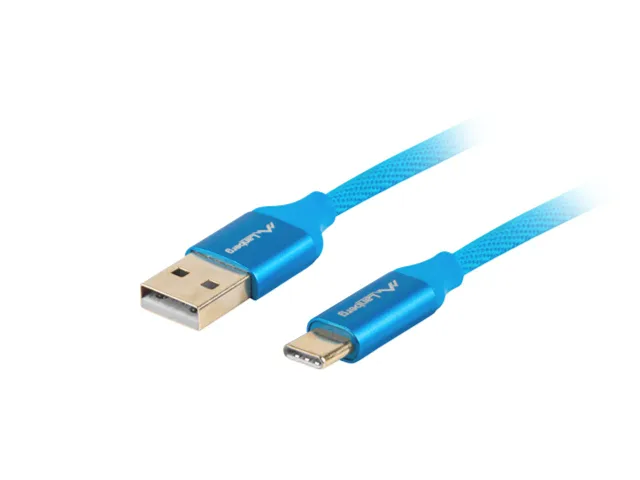 Lanberg | USB Type-C to USB Type-A 2.0 Cable Blue QC 3.0 Premium, 1.8 m | CA-USBO-22CU-0018-BL | USB Type-C to USB Type-A