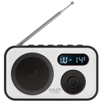 PLL AM/FM Digital Radio, AD 1906, Alarm function, White/Black